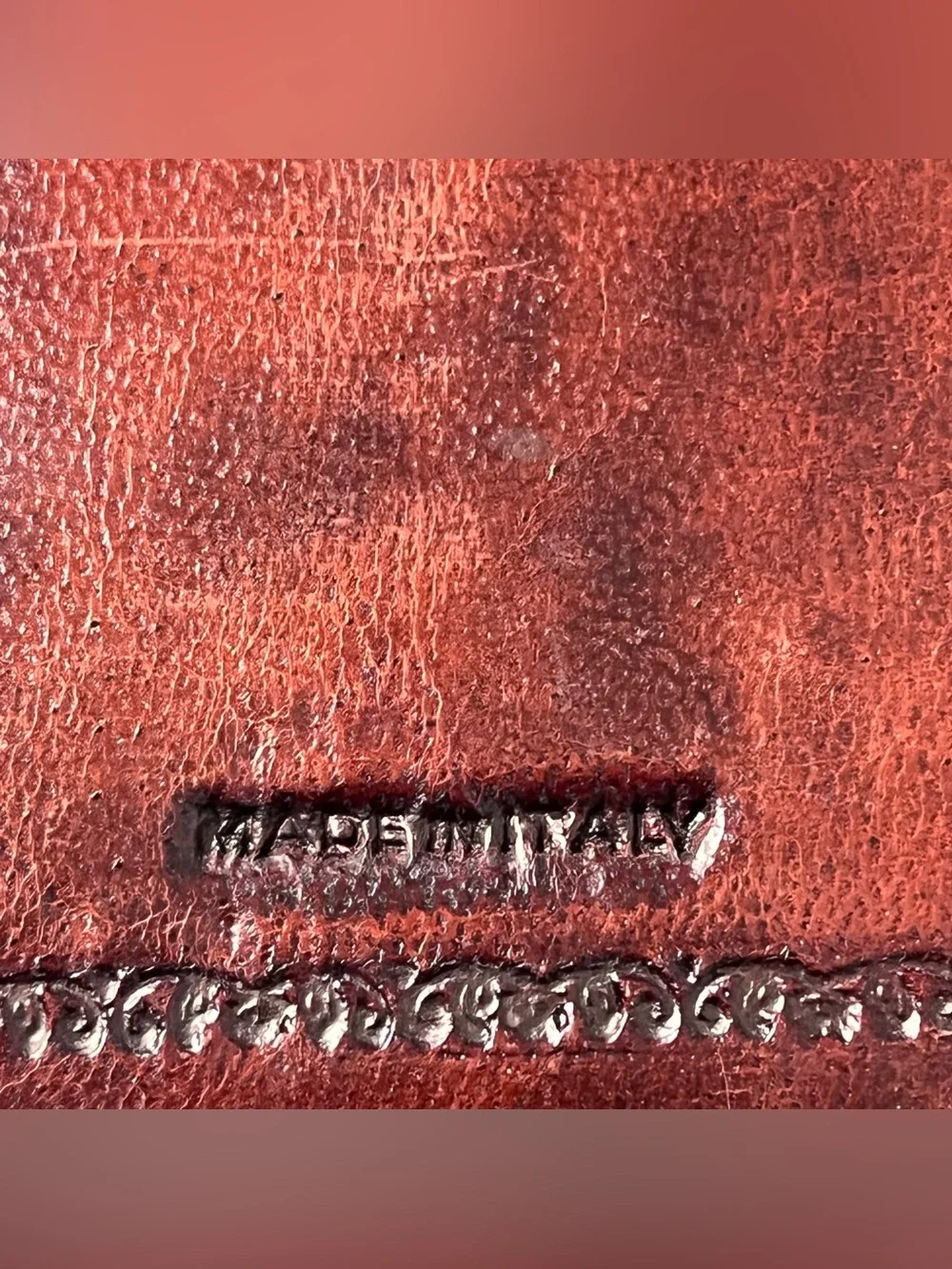 Handmade Florence Italian Leather Journal Large Bound Photo Album 50 Pages Italy
